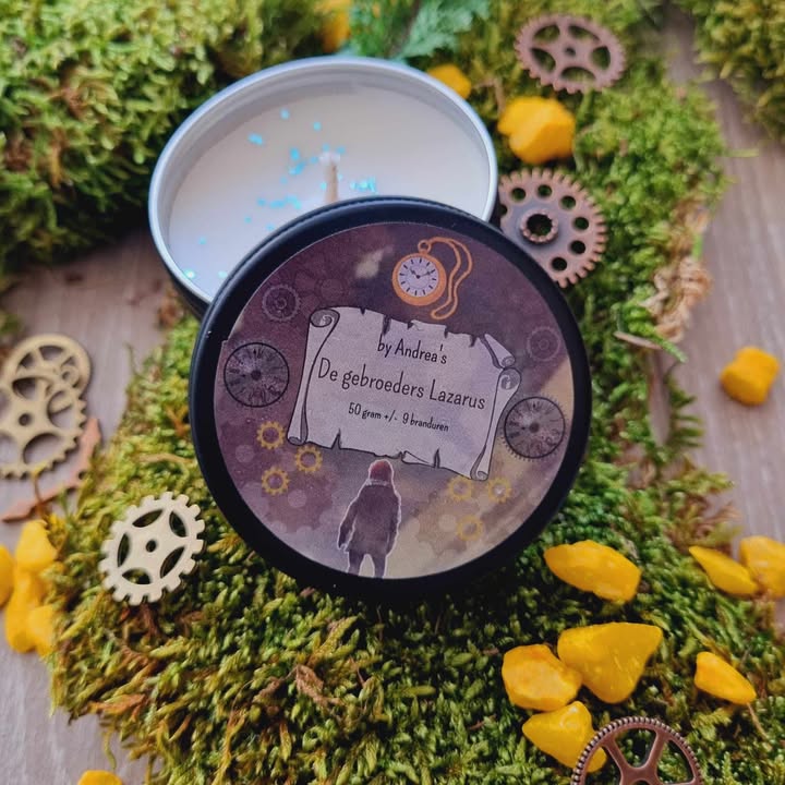 'De gebroeders Lazarus' kaarsenblikje